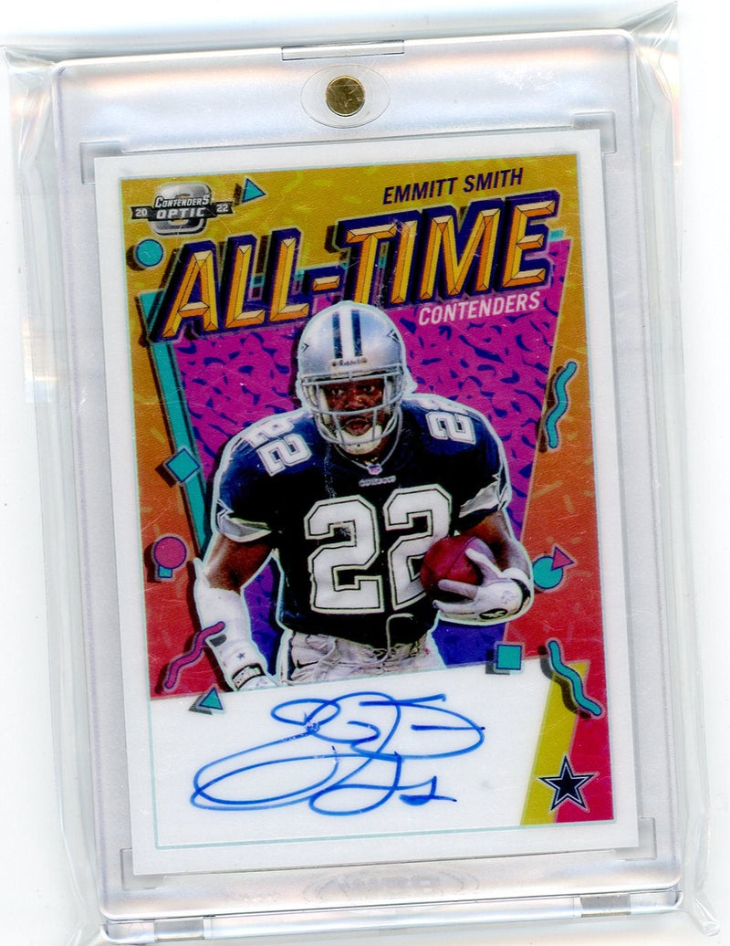 Emmitt Smith 2022 Panini Contenders Optic All-Time Contenders Auto 