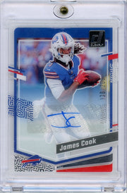 James Cook 2023 Panini Donruss Clearly Auto #'d 138/200