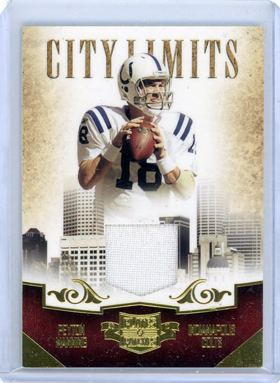 Peyton Manning 2010 Panini City Limits Plates & Patches game-used relic #'d 063/200