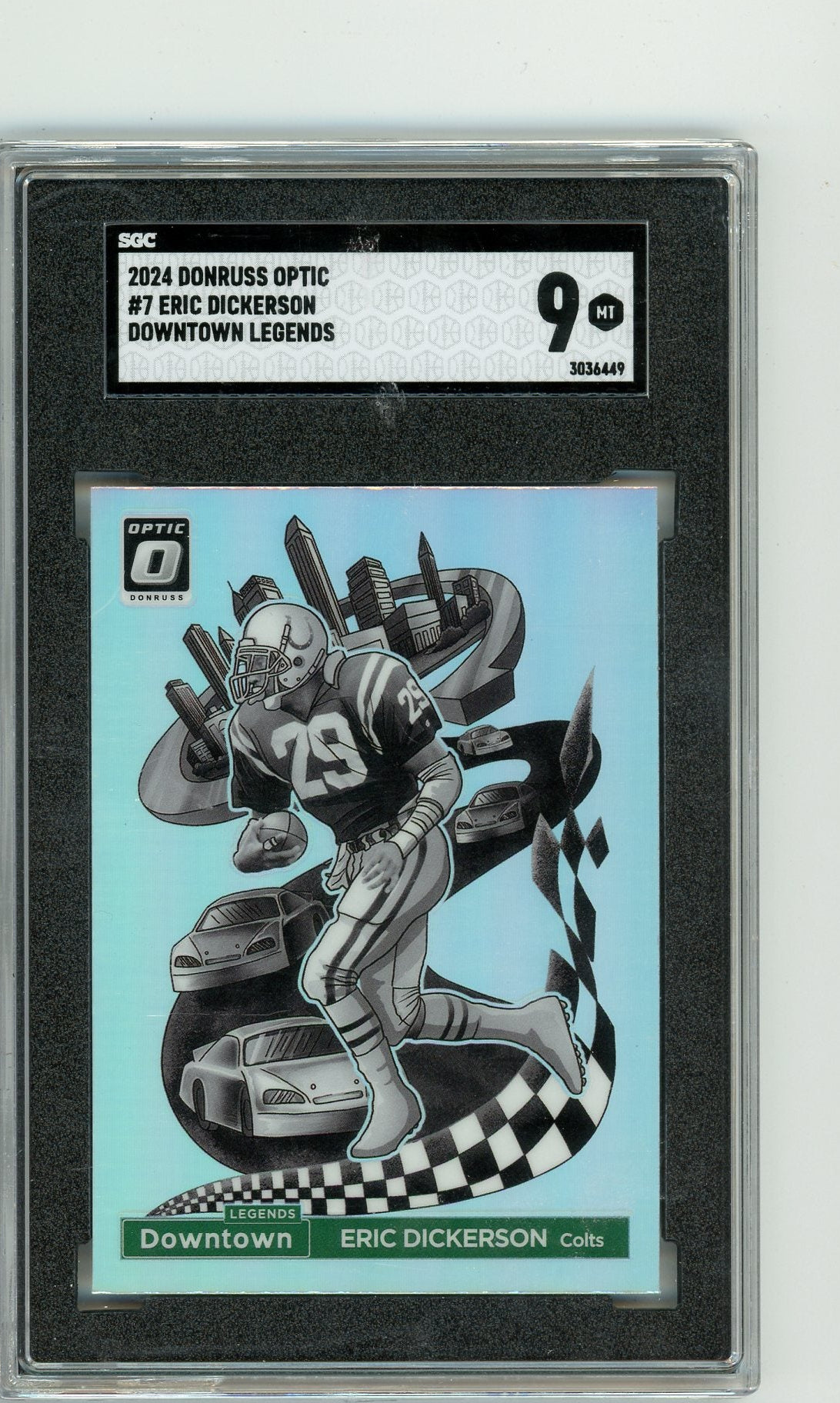 Eric Dickerson 2024 Panini Donruss Optic Downtown Legends SGC 9