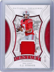 C.J Stroud 2025 National Treasures Collegiate Century Materials Patch #'d 22/25