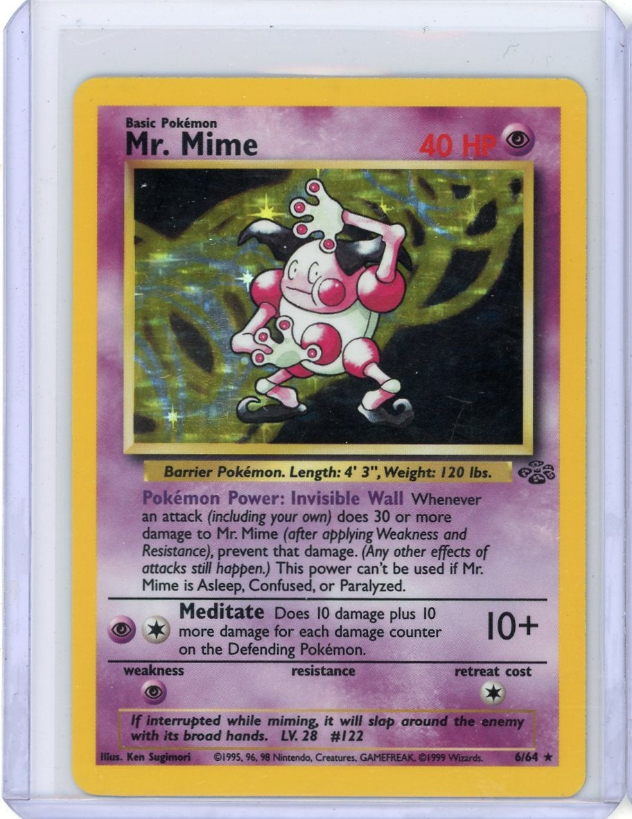 Mr. Mime Pokémon Jungle Holo #6/64 (MP)