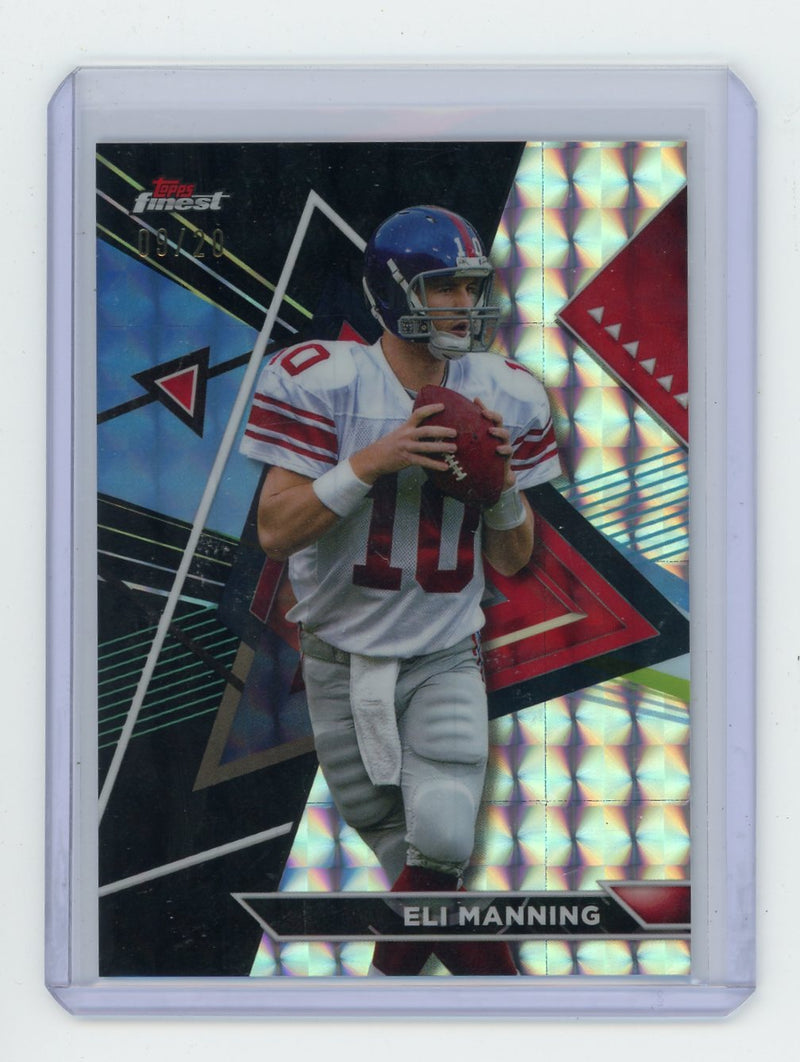 Eli Manning 2023 Topps Chrome "Topps Finest" Black Geometric Refractor 