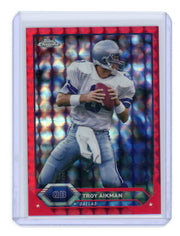 Troy Aikman 2023 Topps Composite Topps Chrome Red Geometric Refractor #'d 4/5