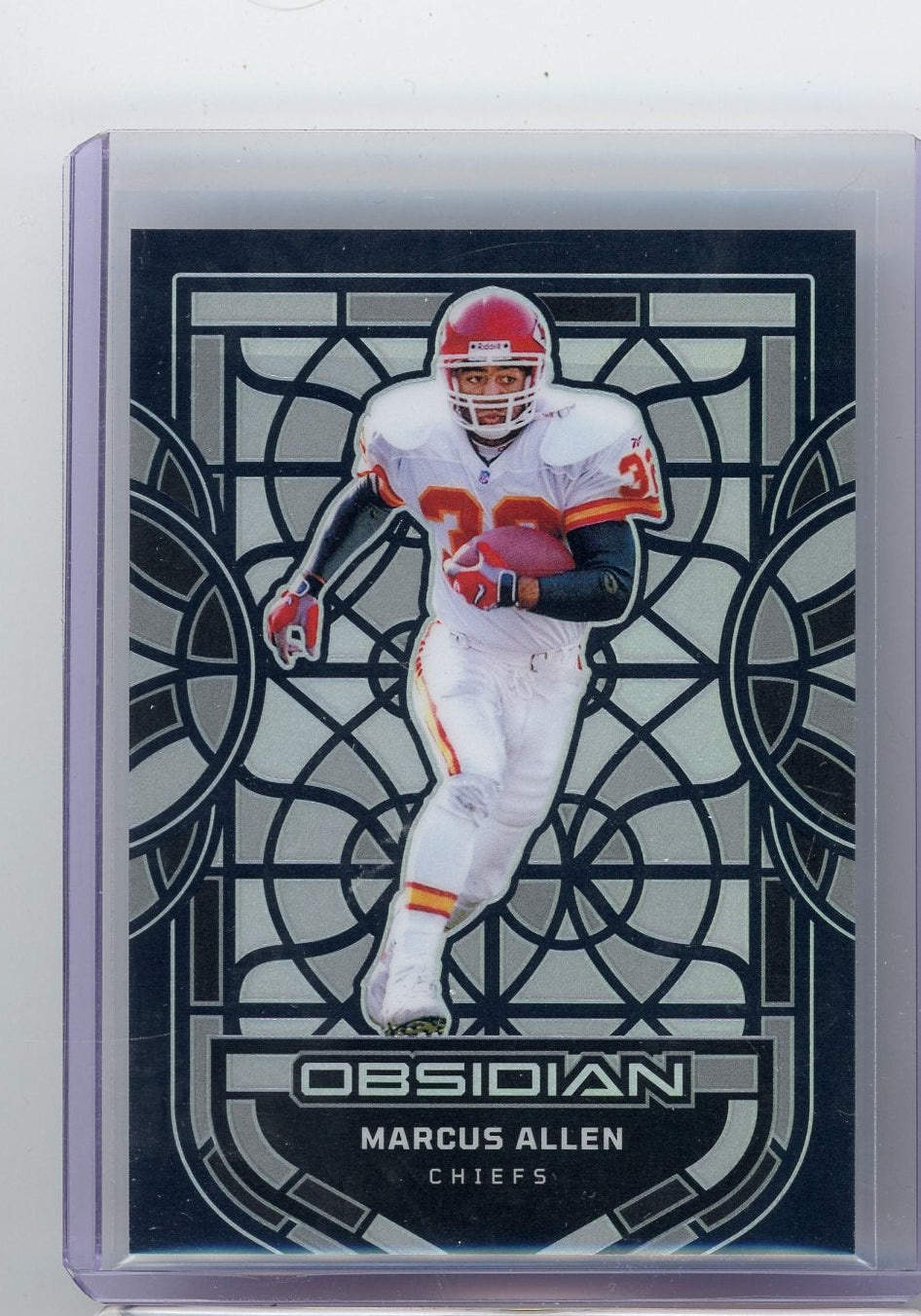 Marcus Allen 2024 Panini Obsidian Black Stained Glass