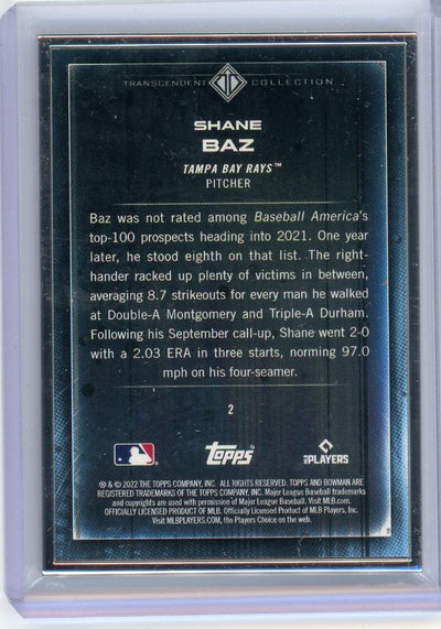 Shane Baz 2022 Bowman Transcendent Collection Bowman Icons /50