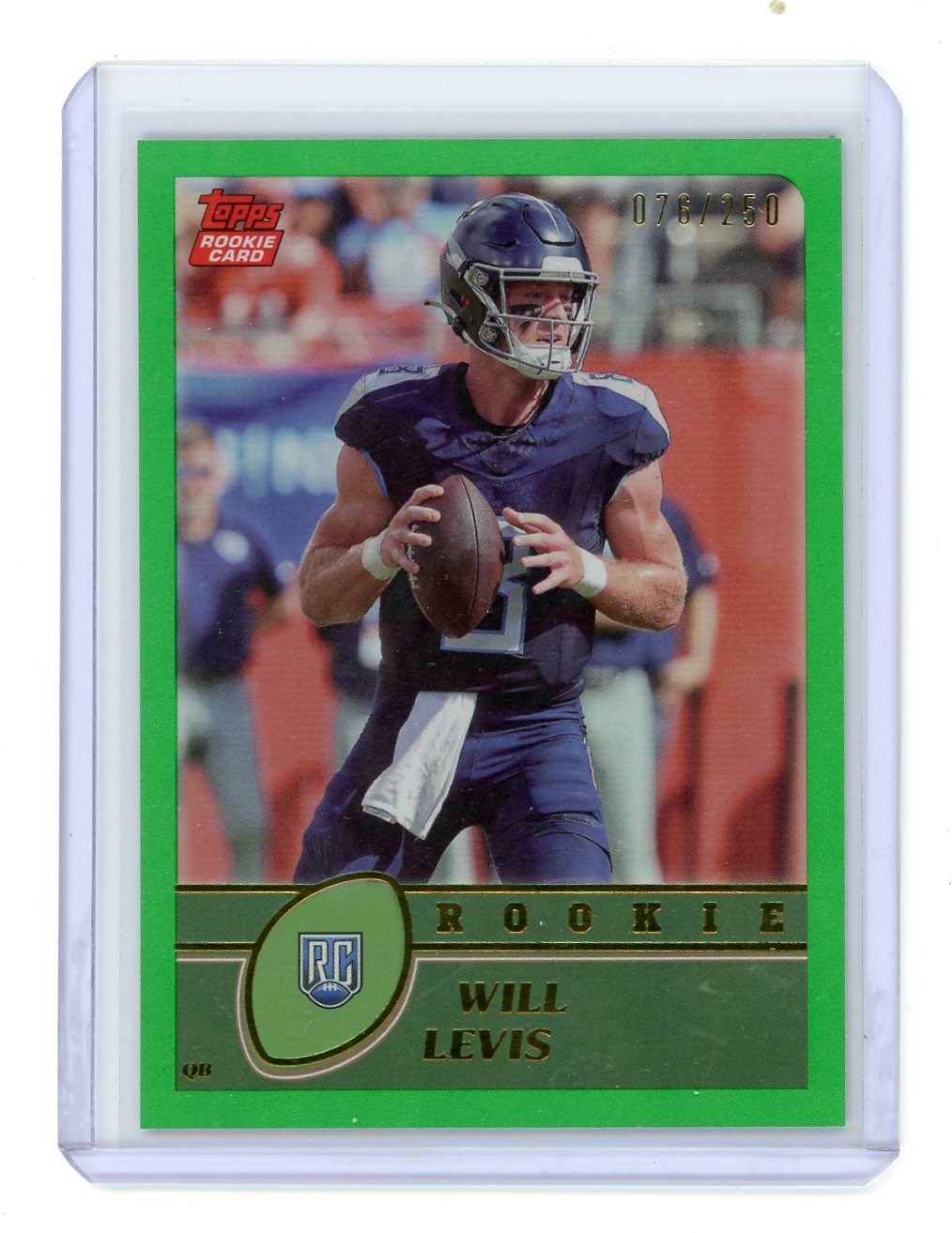 Will Levis 2023 Topps Composite Green Rainbow Rookie #'d 076/250