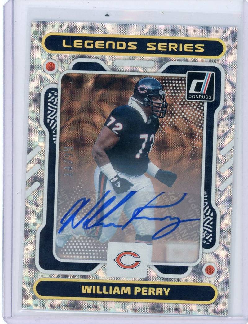 William "The Refrigerator" Perry 2023 Donruss The Legends Series Autographs 