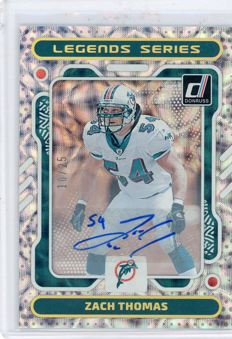 Zach Thomas 2023 Donruss The Legends Series Autographs 