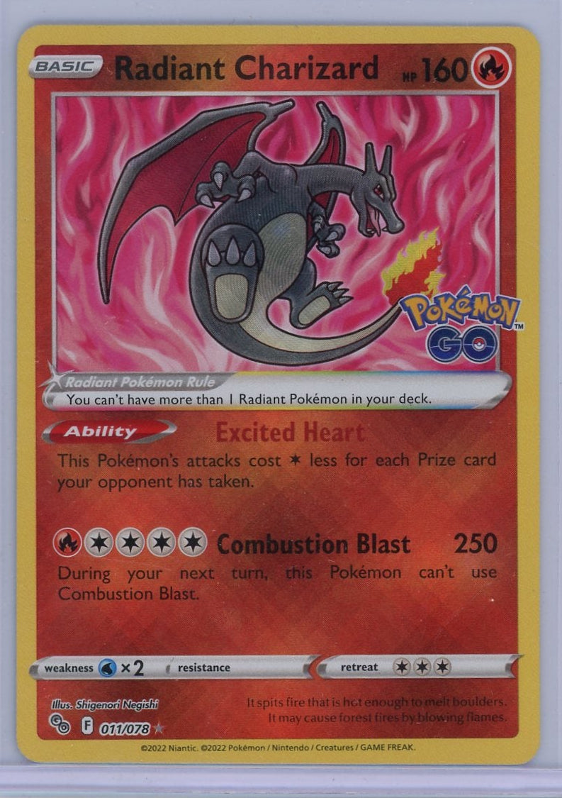 Radiant Charizard Pokémon GO Ultra-Rare #011/078