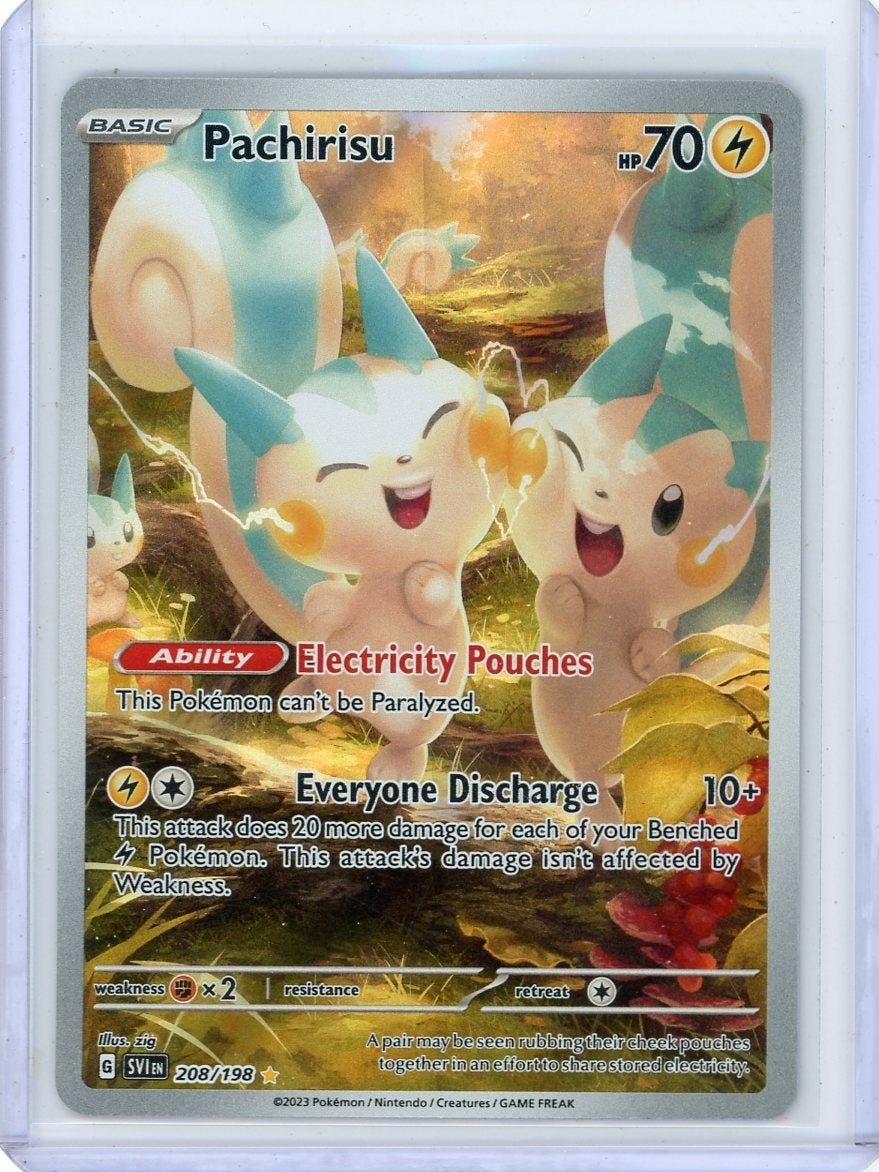 Pachirisu 2023 Pokemon Scarlet Violet Illustration rare #208/198