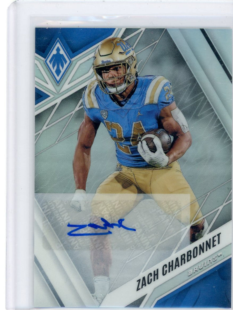 Zach Charbonnet 2023 Panini Chronicles Draft Picks Phoenix Autographs Silver 