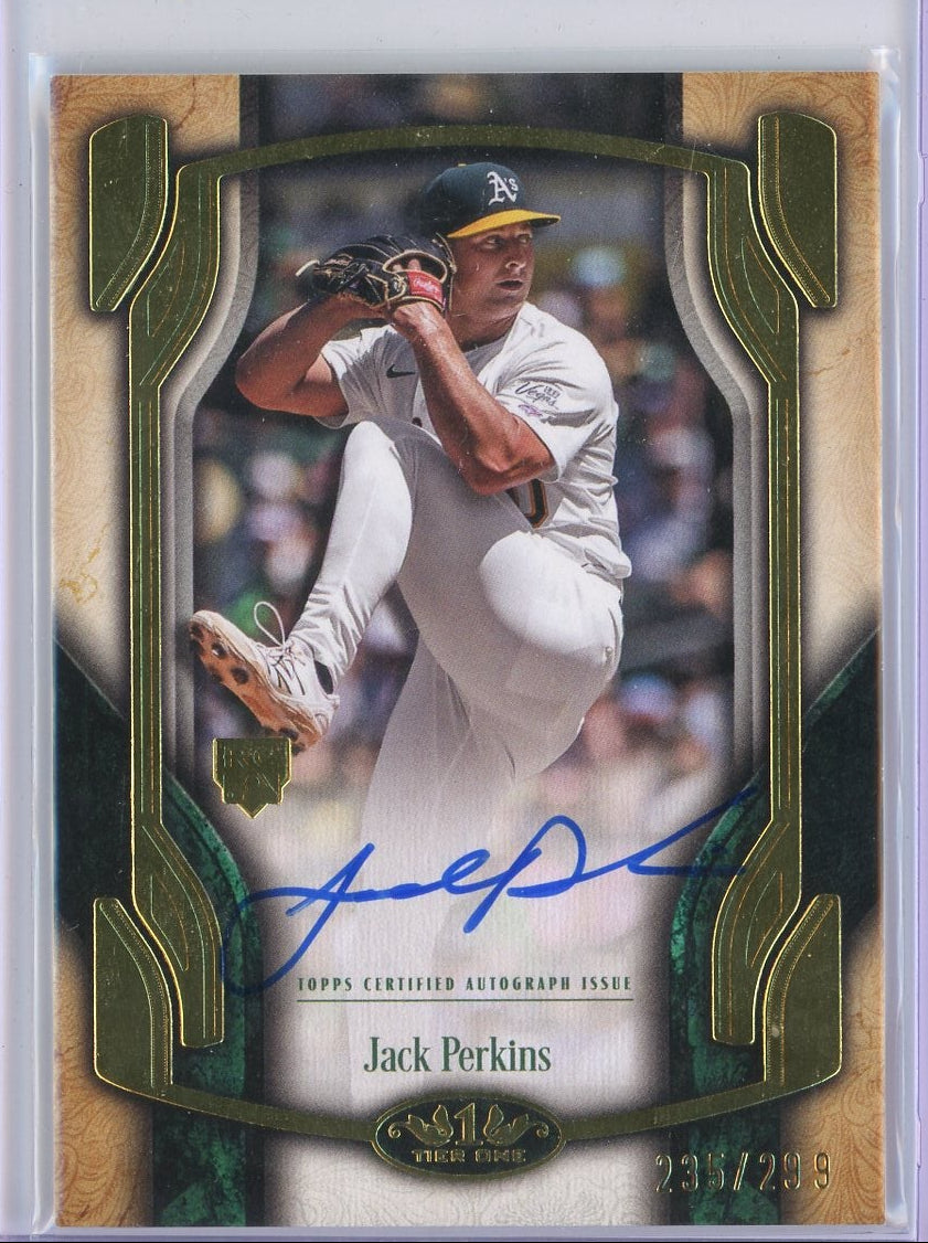 Jack Perkins 2026 Topps Tier One Break Out Auto #BOA-JP #'d /299