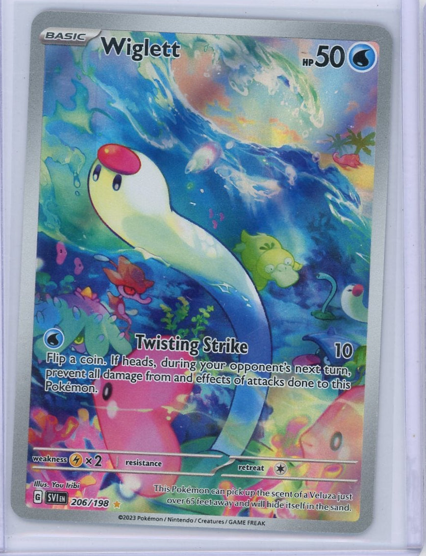 Wiglett Pokémon Scarlet & Violet Illustration Rare #206/198