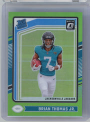 Brian Thomas Jr. 2024 Panini Donruss Optic lime green prizm rc #'d 06/50