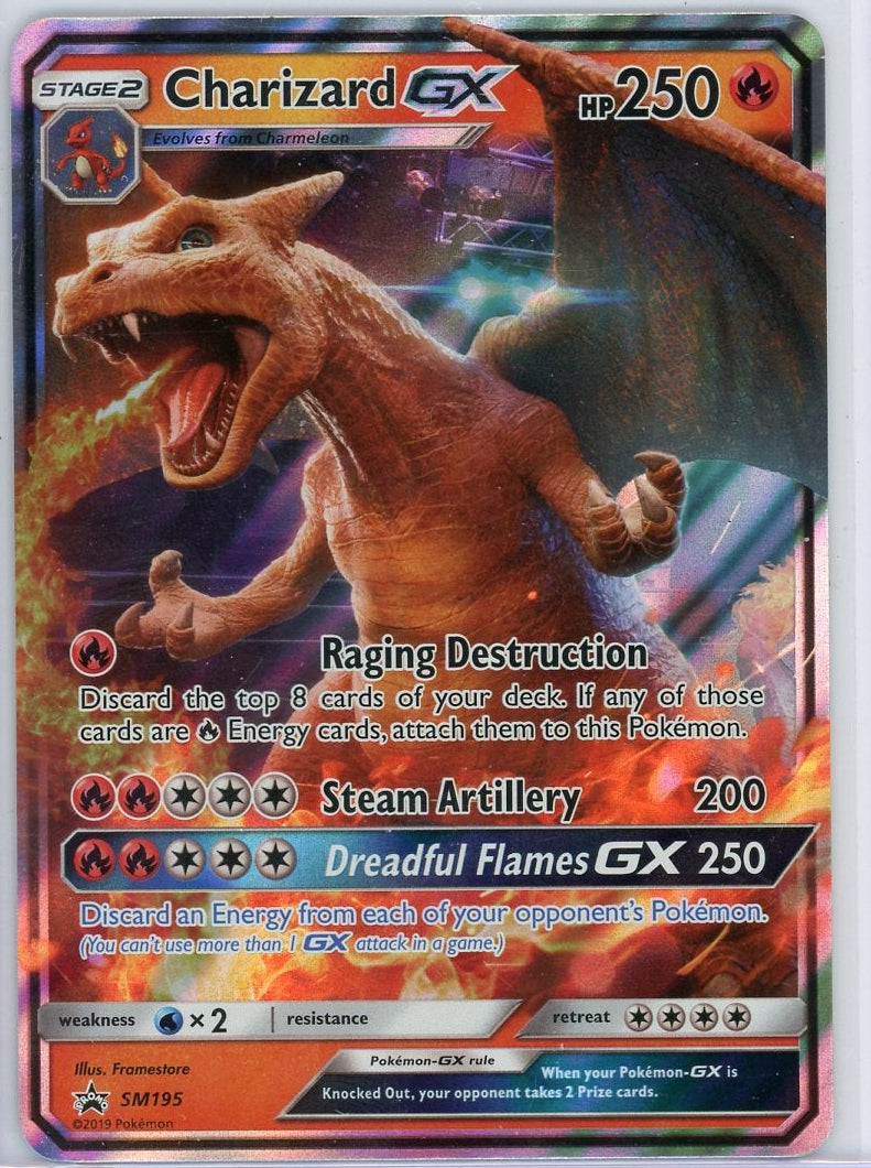 Charizard GX Sun & Moon Black Star Promo #SM195 LP