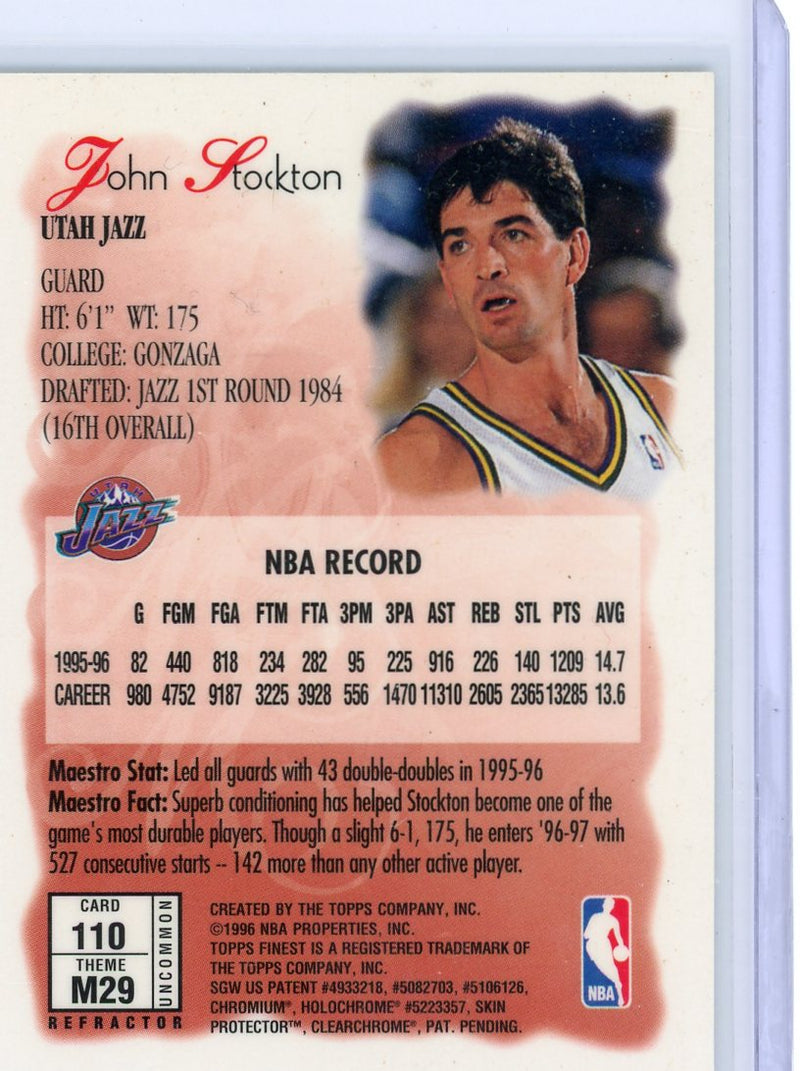 John Stockton 1996 Finest Maestros Refractor w/Coating