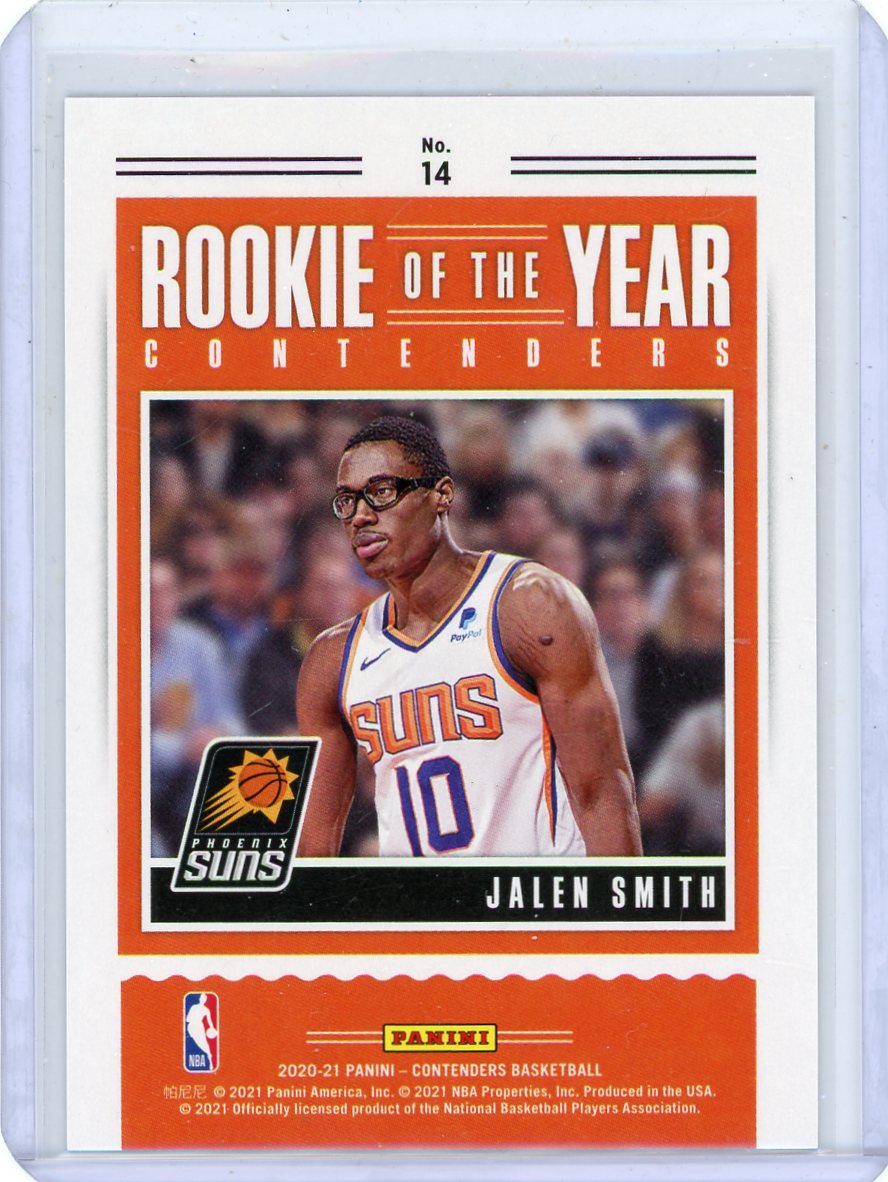 Jalen Smith 2020-21 Panini Contenders Rookie Of The Year Cracked Ice #'d 13/25