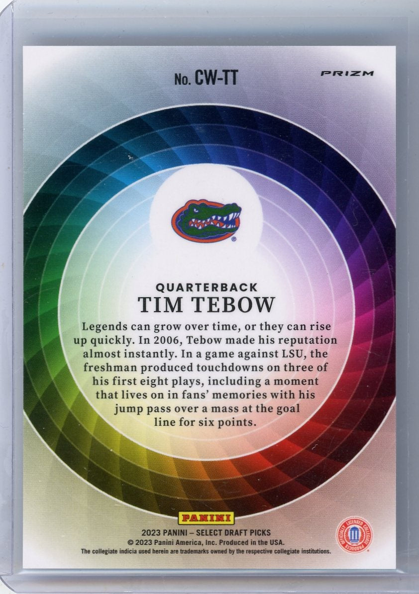 Tim Tebow 2023 Panini Select Draft Picks Color Wheel