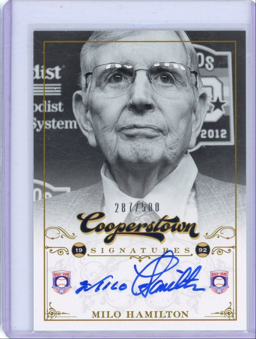 Milo Hamilton 2012 Panini Cooperstown Signatures #'d 287/500