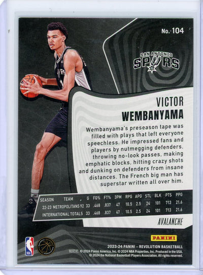 Victor Wembanyama 2023-24 Panini Revolution Avalanche Parallel RC