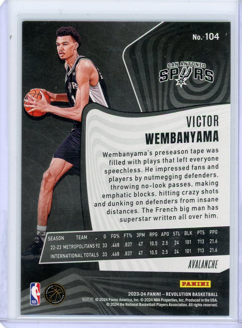 Victor Wembanyama 2023-24 Panini Revolution Avalanche Parallel RC