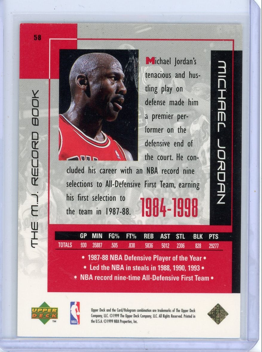 Michael Jordan 1999 Upper Deck MJ Record Book #58