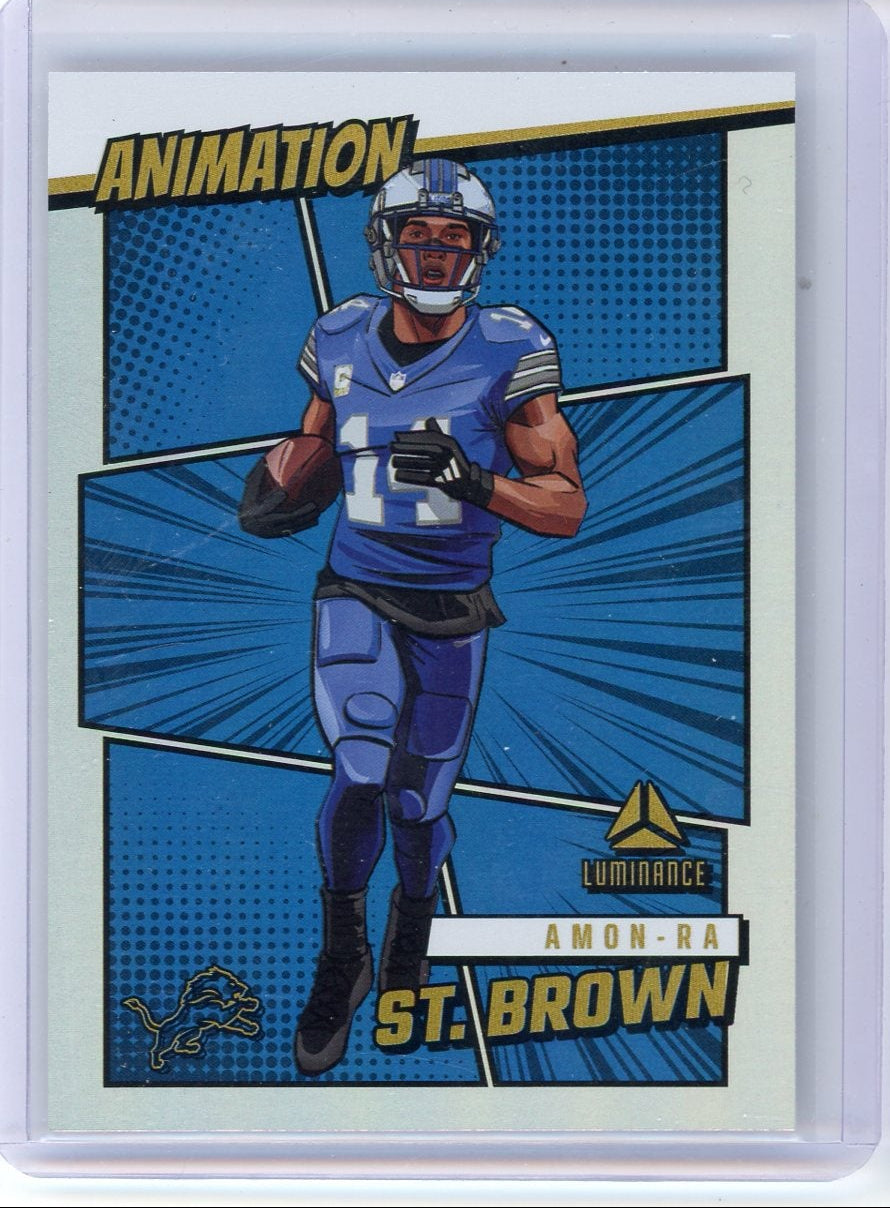 Amon-Ra St. Brown 2025 Panini Luminance Animation SSP