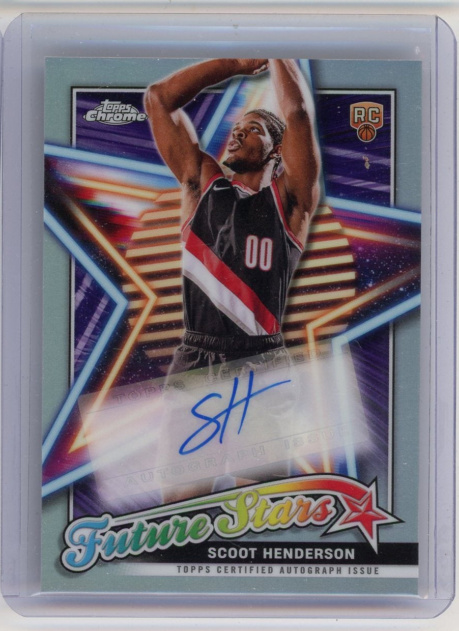Scoot Henderson 2023-24 Topps Chrome Future Stars autograph RC