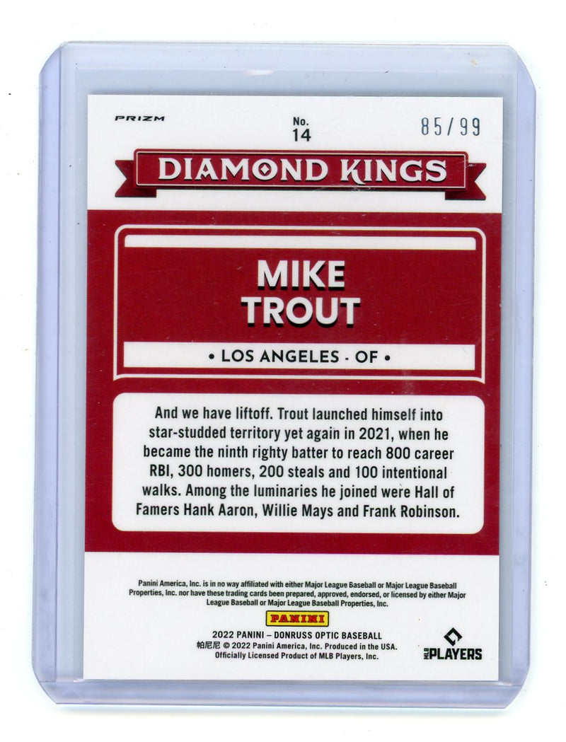 Mike Trout 2022 Donruss Optic 