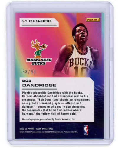 Bob Dandridge 2022-23 Panini Recon Claim to Fame autograph #'d 58/99