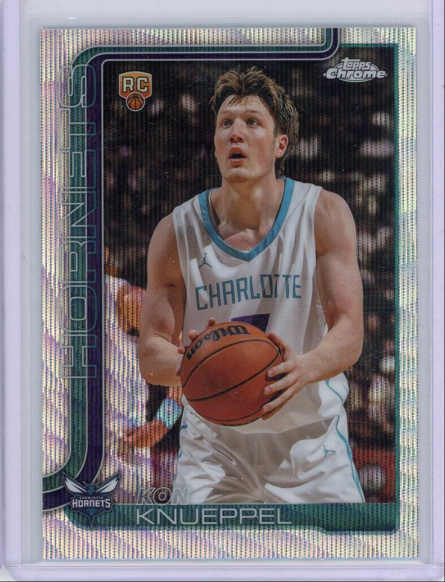 Kon Knueppel 2025 Topps Chrome Wave Refractor RC