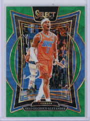 Shai Gilgeous-Alexander 2025 Panini Select Concourse Green Wave Prizm #'d 18/50