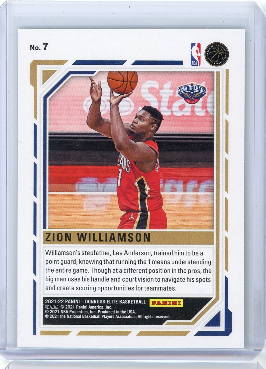 Zion Williamson 2021-22 Panini Donruss Elite Primary Colors gold #'d 04/10