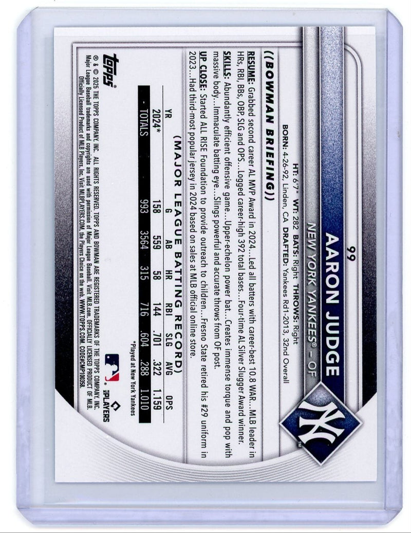 Aaron Judge 2025 Bowman Sky Blue 