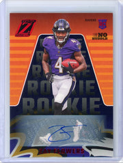 Zay Flowers 2023 Panini Zenith No Huddle autograph rookie card