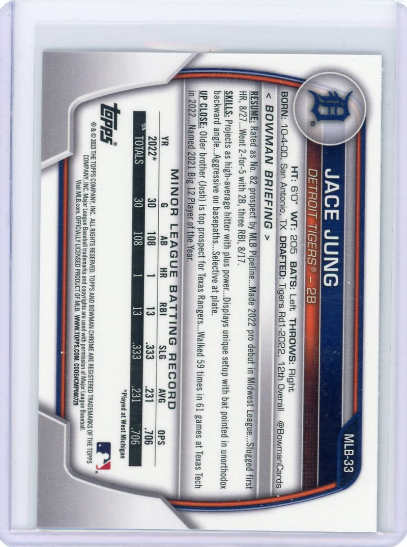 Jace Jung 2023 Bowman Chrome National Convention