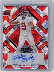 Bryce Young 2022 Leaf Metal Draft Auto Crystal Red #'d 1/3