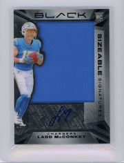 Ladd McConkey 2024 Panini Black Sizeable Signatures RPA #'d 36/99