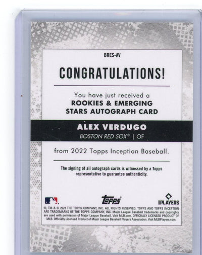 Alex Verdugo 2022 Topps Inception Auto /249