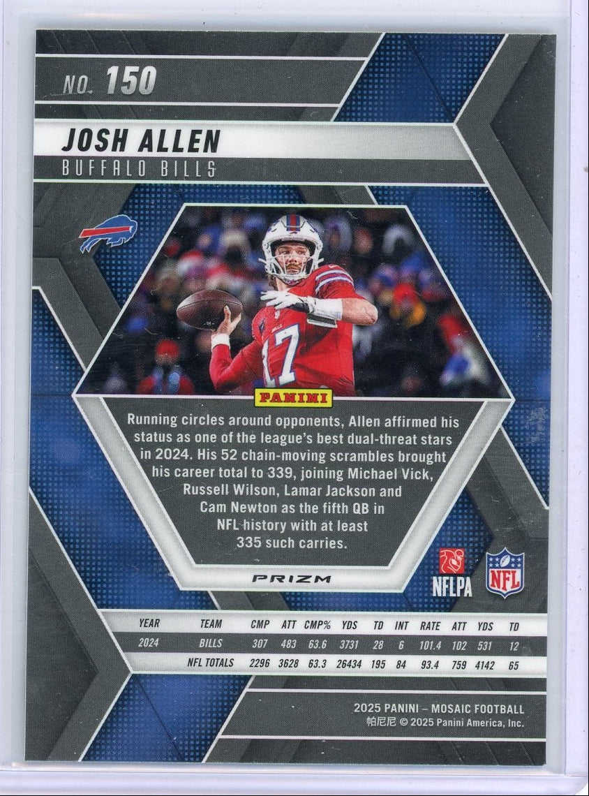 Josh Allen 2025 Panini Mosaic Silver Prizm