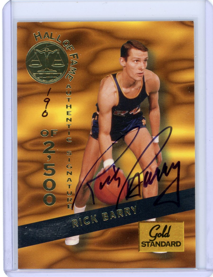 Rick Barry 1994 Signature Rookie Gold Standard Hall of Fame Authentic Signature Auto #'d 190/2500