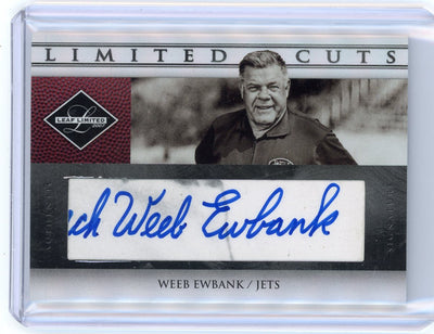 Weeb Ewbank 2007 Donruss Playoff Leaf Limited Cuts authentic signature