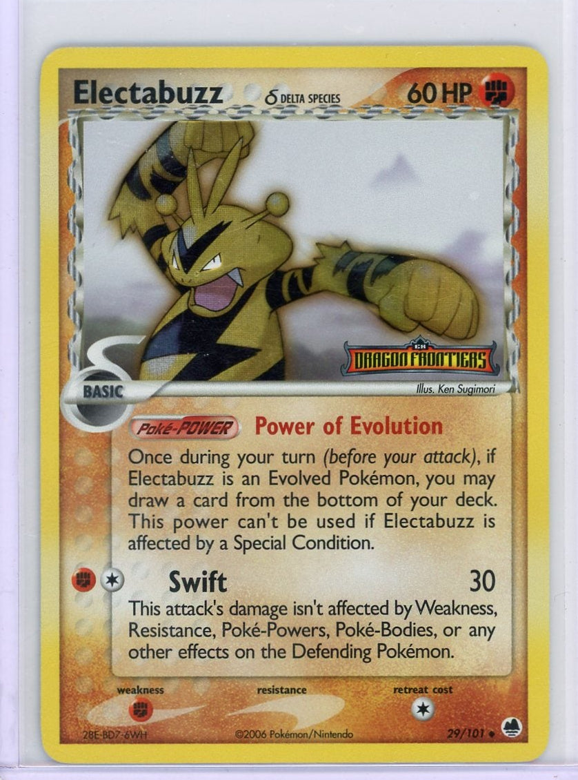 Electabuzz Pokémon EX Dragon Frontiers Reverse Holo #29/101