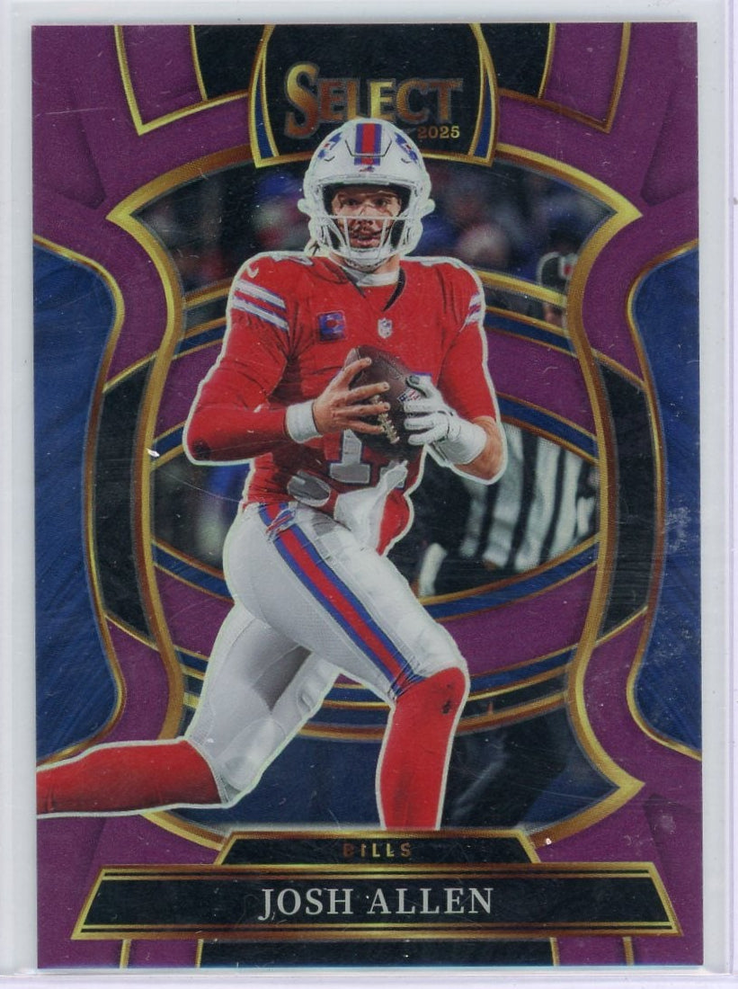 Josh Allen 2025 Panini Select Football Purple Prizm #'d 16/75