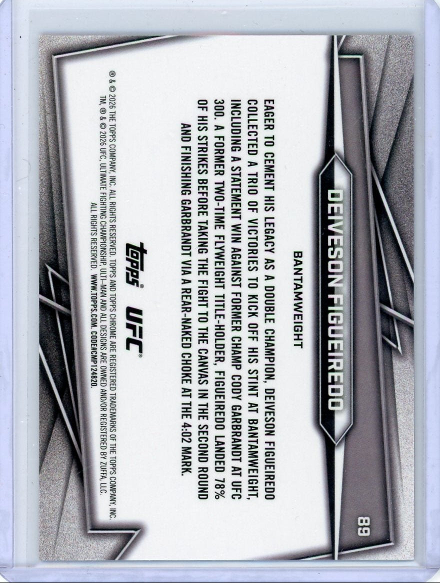 Deiveson Figueiredo 2026 Topps Chrome red raywave #'d 3/5