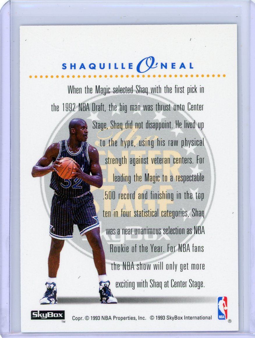 Shaquille O'Neal 1993 Skybox The Center Stage