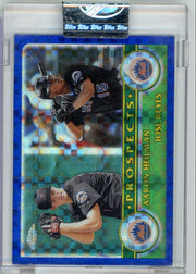 Aaron Heilman Jose Reyes 2003 Topps Chrome Uncirculated x-fractor #'d 06/57
