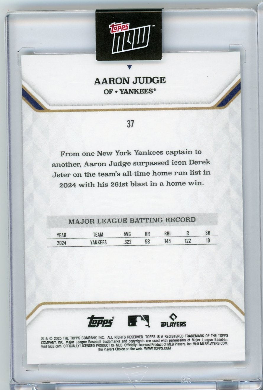 Aaron Judge 2025 Topps Now MVP Collection Gold #'d 11/50