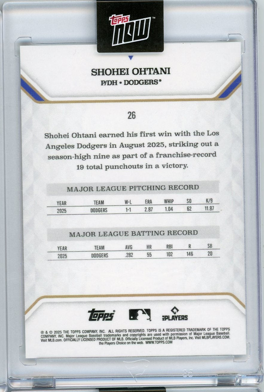 Shohei Ohtani 2025 Topps Now MVP Collection Orange #'d 16/25